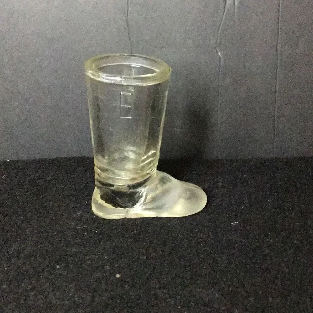 Unique vintage shot glass boot shaped